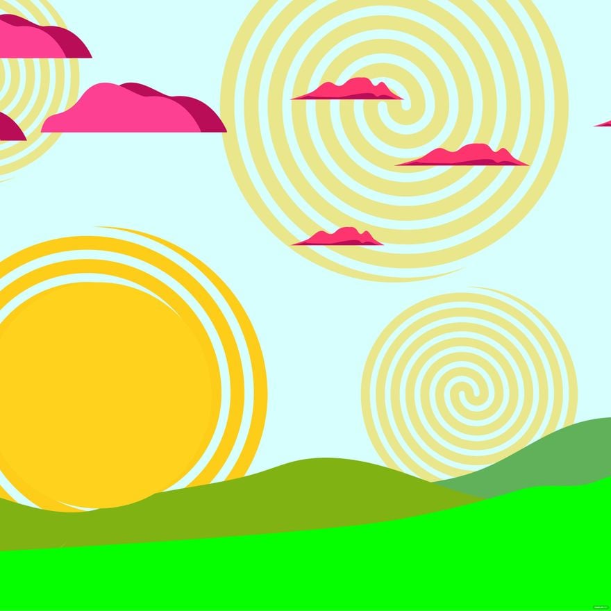 Free Landscape Trippy Background in Illustrator, EPS, SVG, JPG, PNG