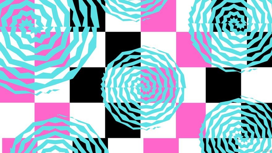 Free Trippy Checkered Background in Illustrator, EPS, SVG, JPG, PNG