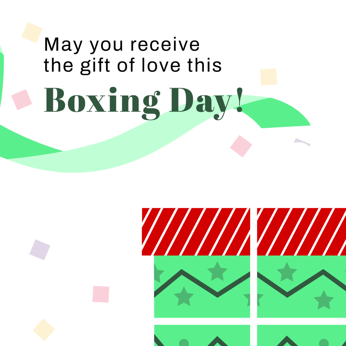 Free Boxing Day Wishes Vector Template