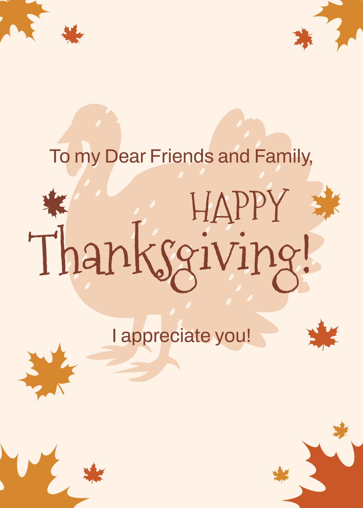 Thanksgiving Day Greeting Template