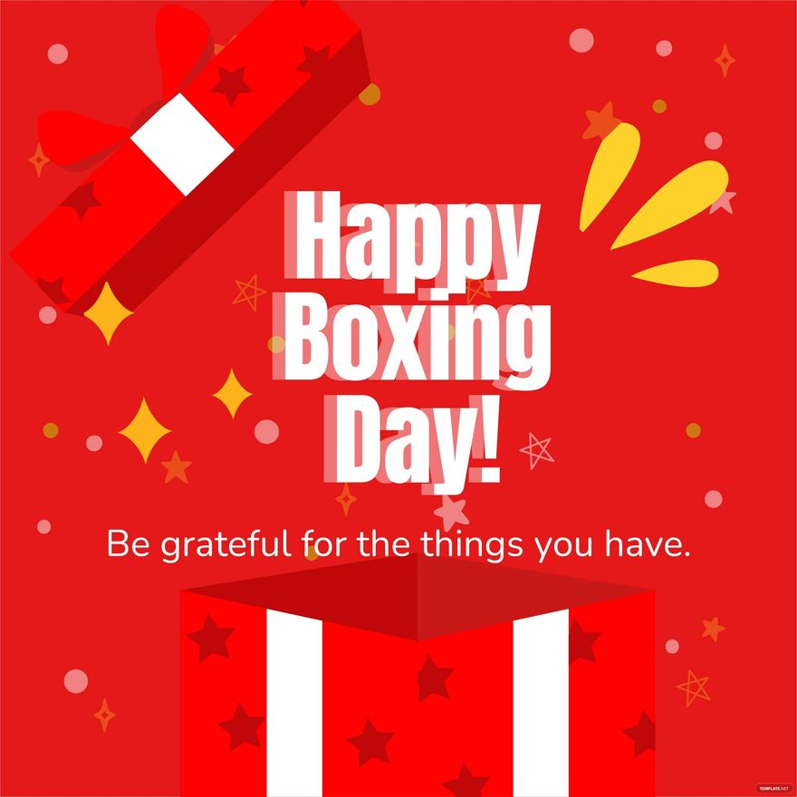 Free Boxing Day Greeting Card Vector