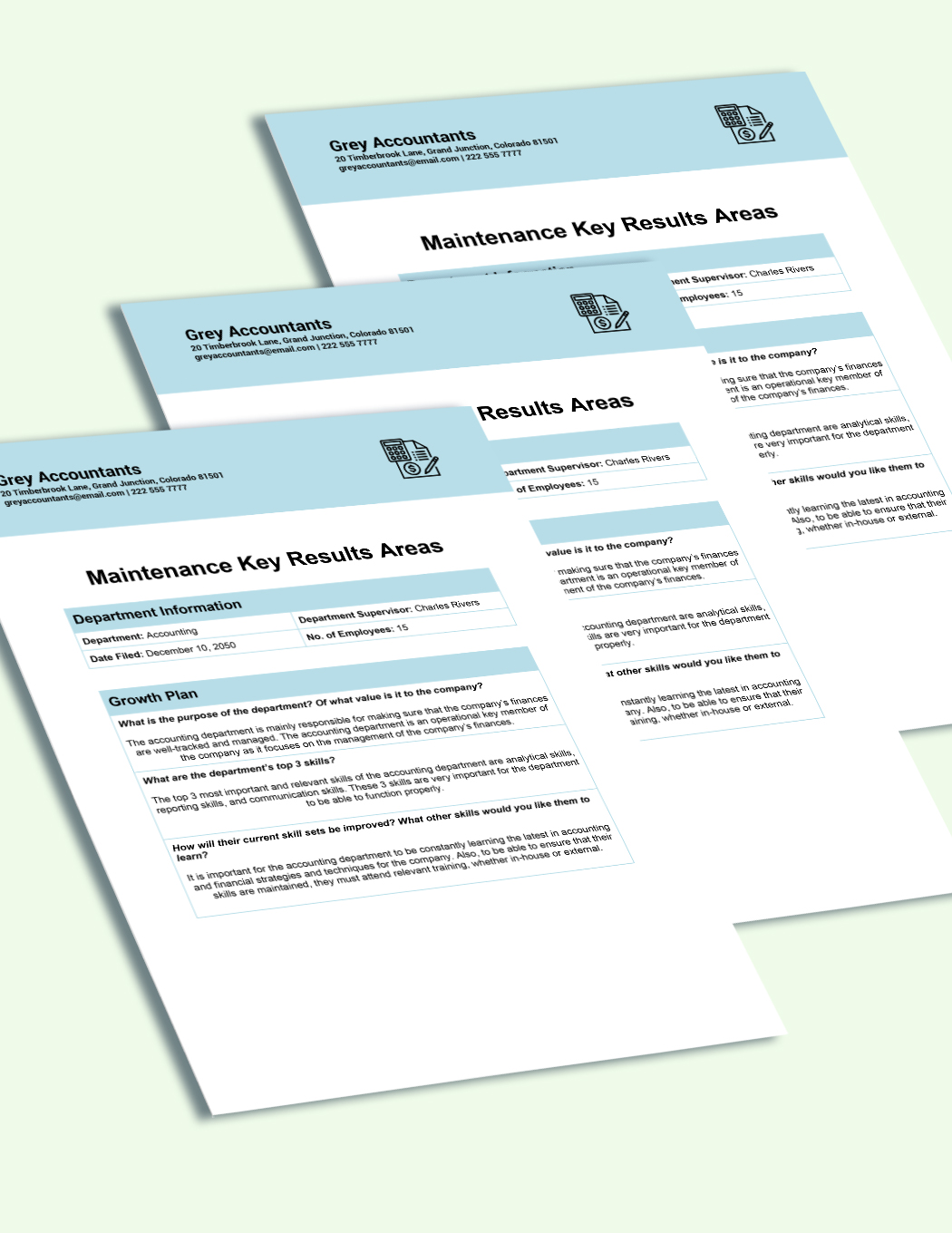 KRA Key Result Areas Templates In Word FREE Download Template