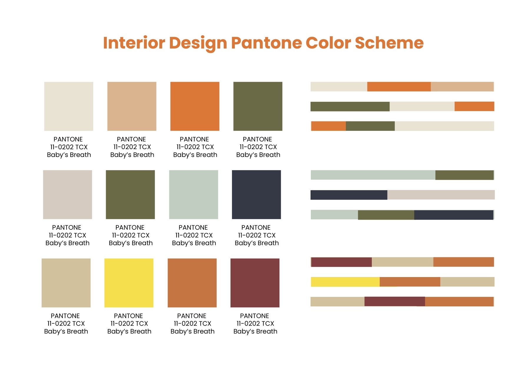 Pantone Color Scheme Color Chart
