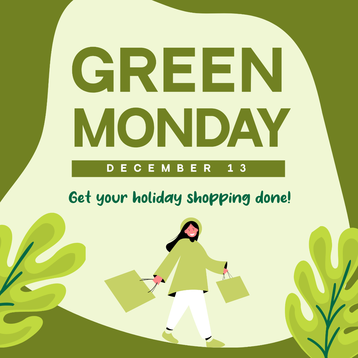 Free Green Monday Instagram Post Template