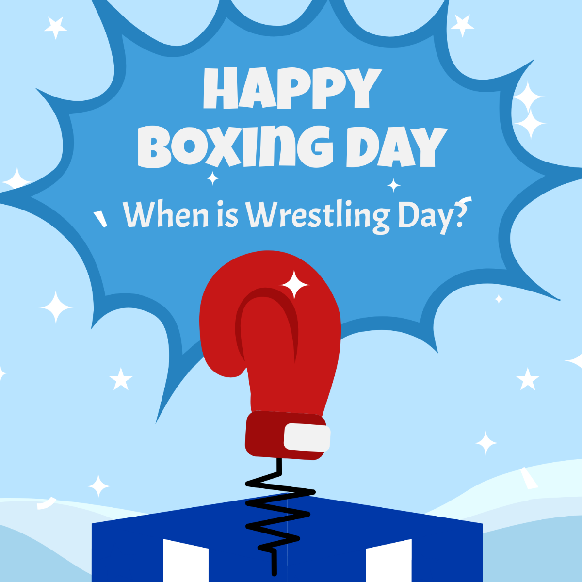 Boxing Day Meme Vector Template