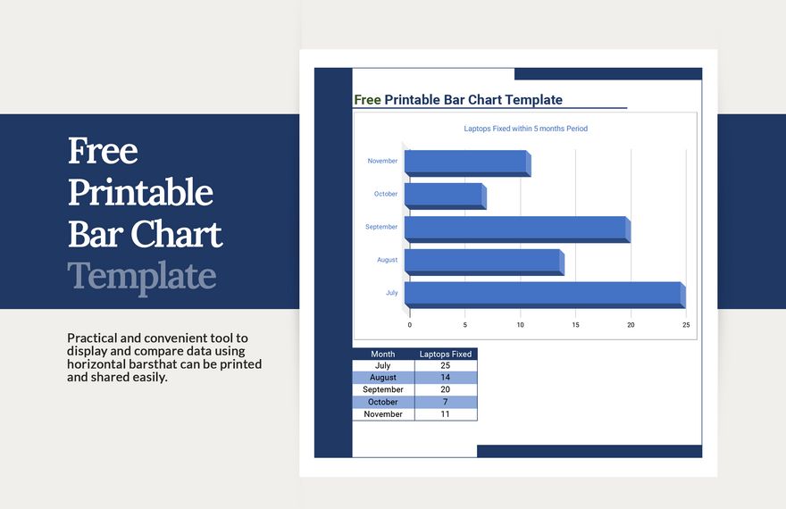 Free Printable Bar Chart Template Google Sheets, Excel