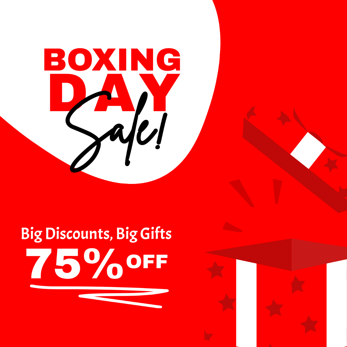 Boxing Day Sale Vector Template