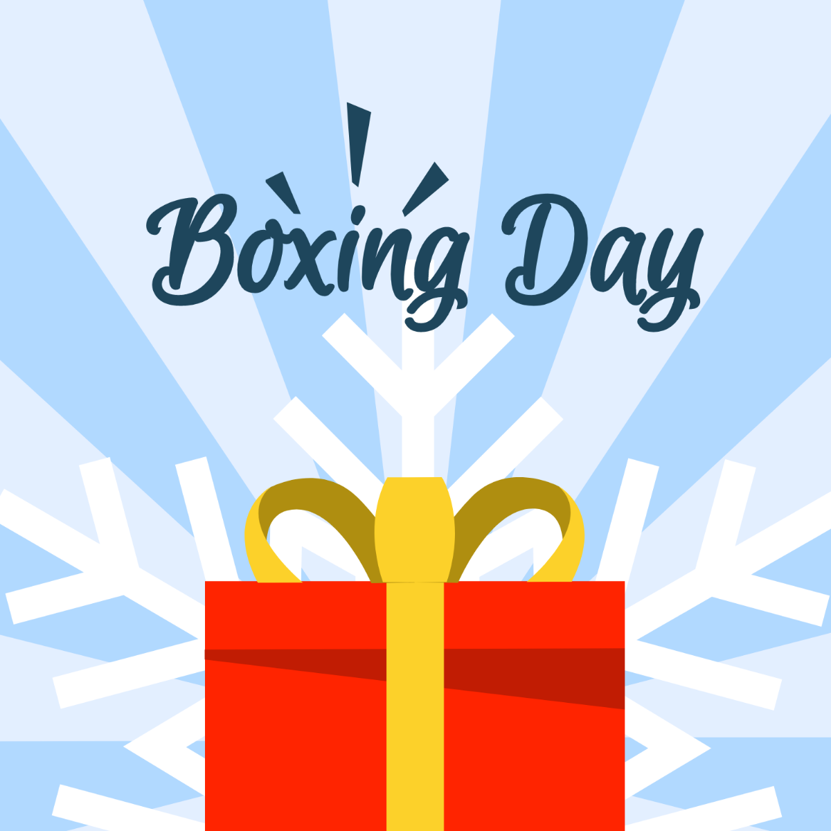 Free Boxing Day Vector Template