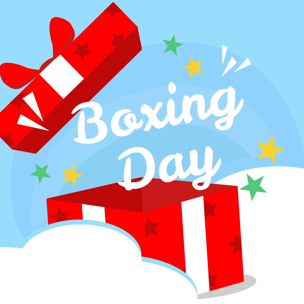 Boxing Day Illustration Template