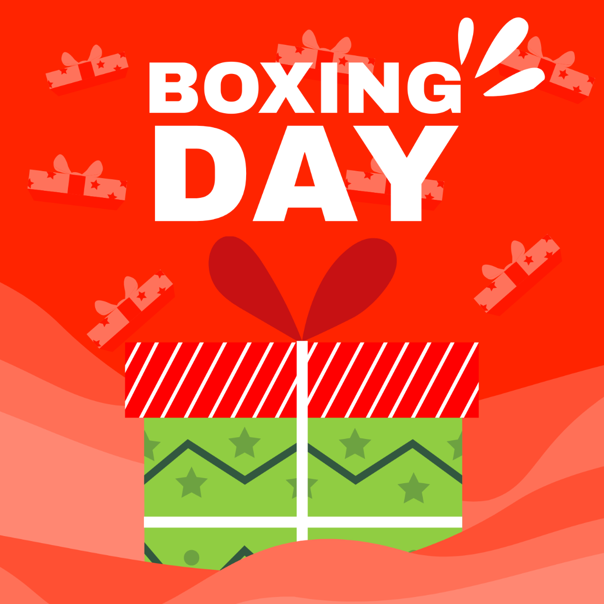 Free Boxing Day Illustrator Template