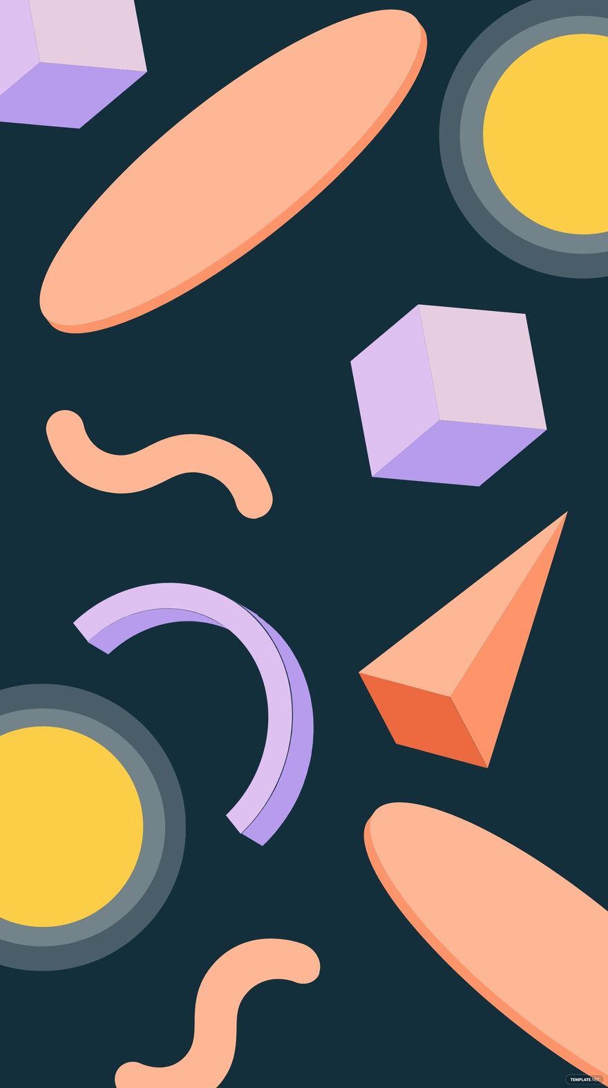 Minimalist Geometric Phone Background in Illustrator, EPS, SVG, JPG, PNG