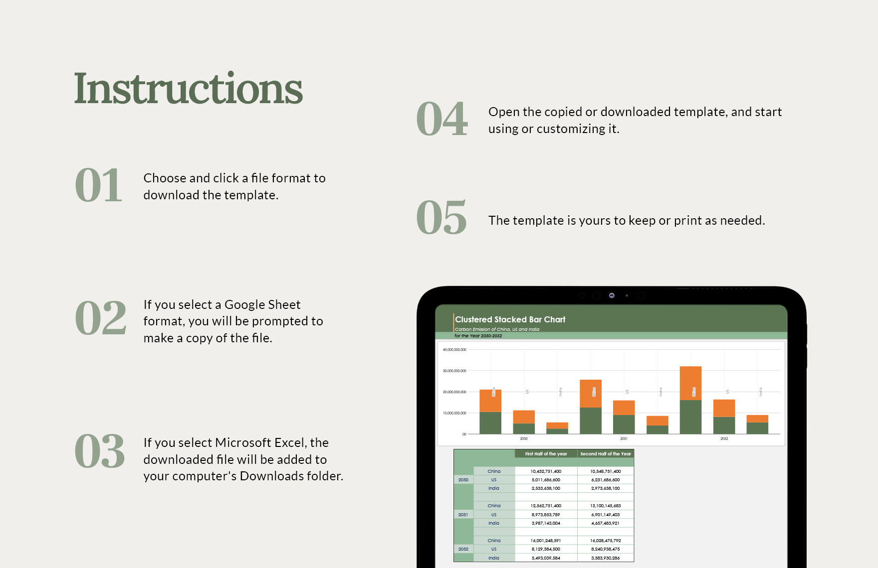 Clustered Stacked Bar Chart in Excel, Google Sheets - Download