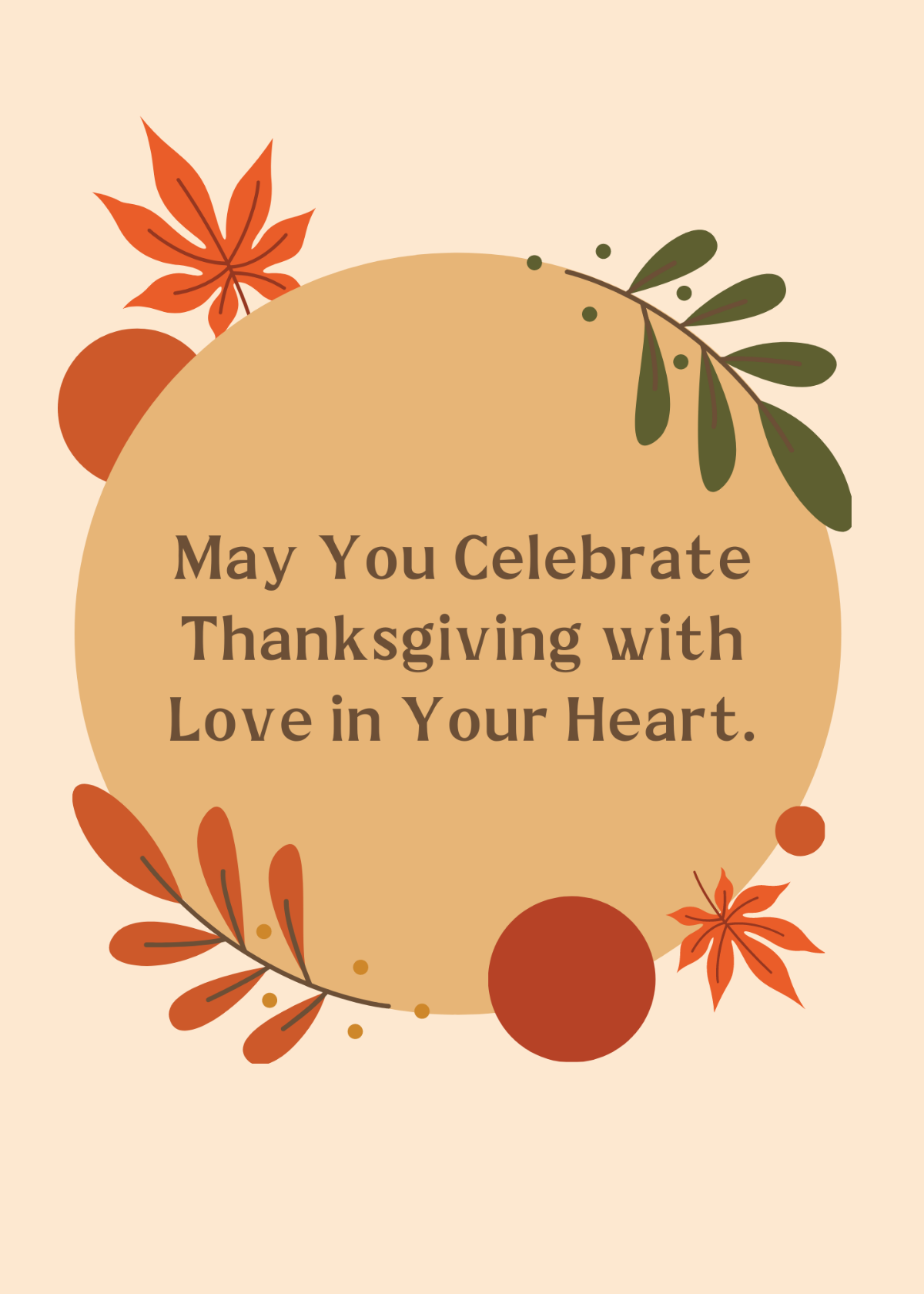 Thanksgiving Day Message Template