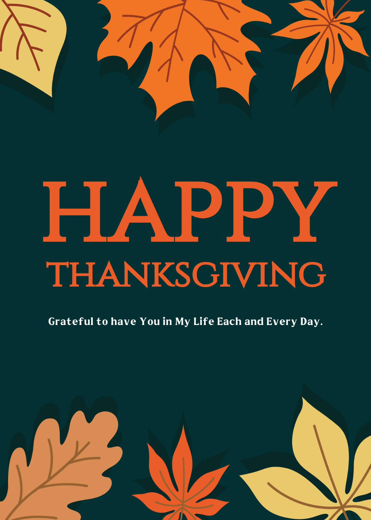 Thanksgiving Day Best Wishes Template - Edit Online & Download