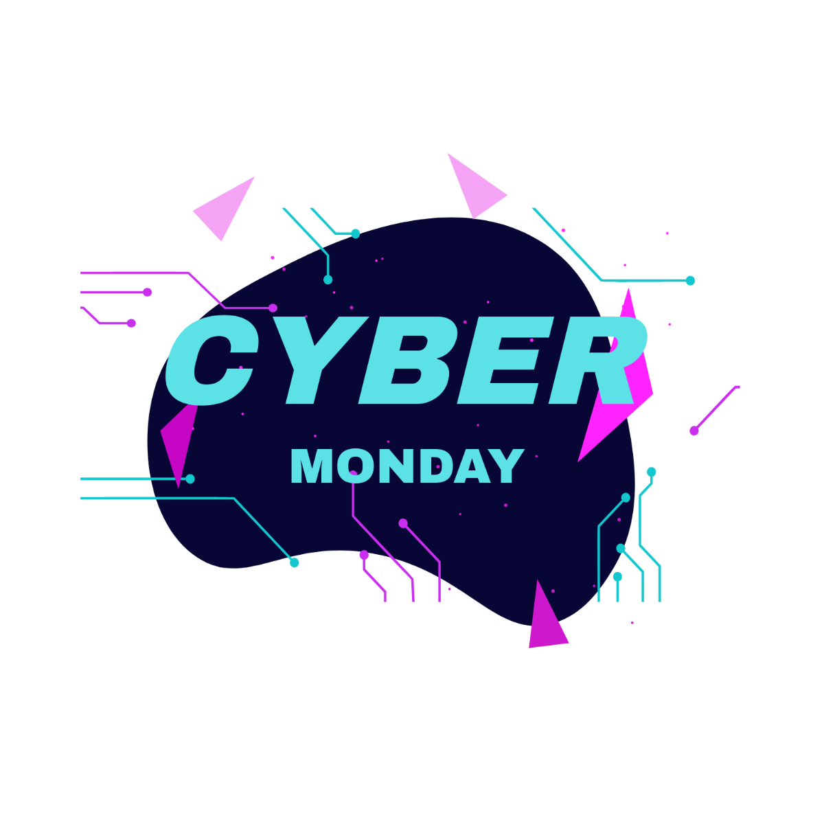 Free Happy Cyber Monday Clipart Template