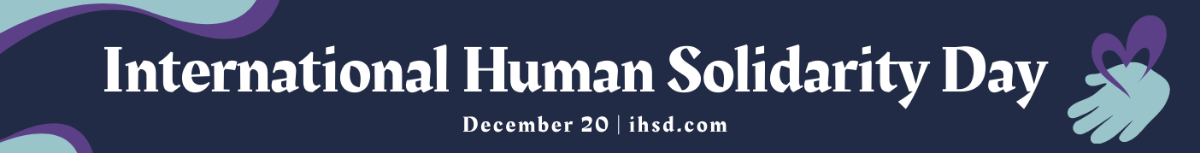 International Human Solidarity Day Website Banner Template