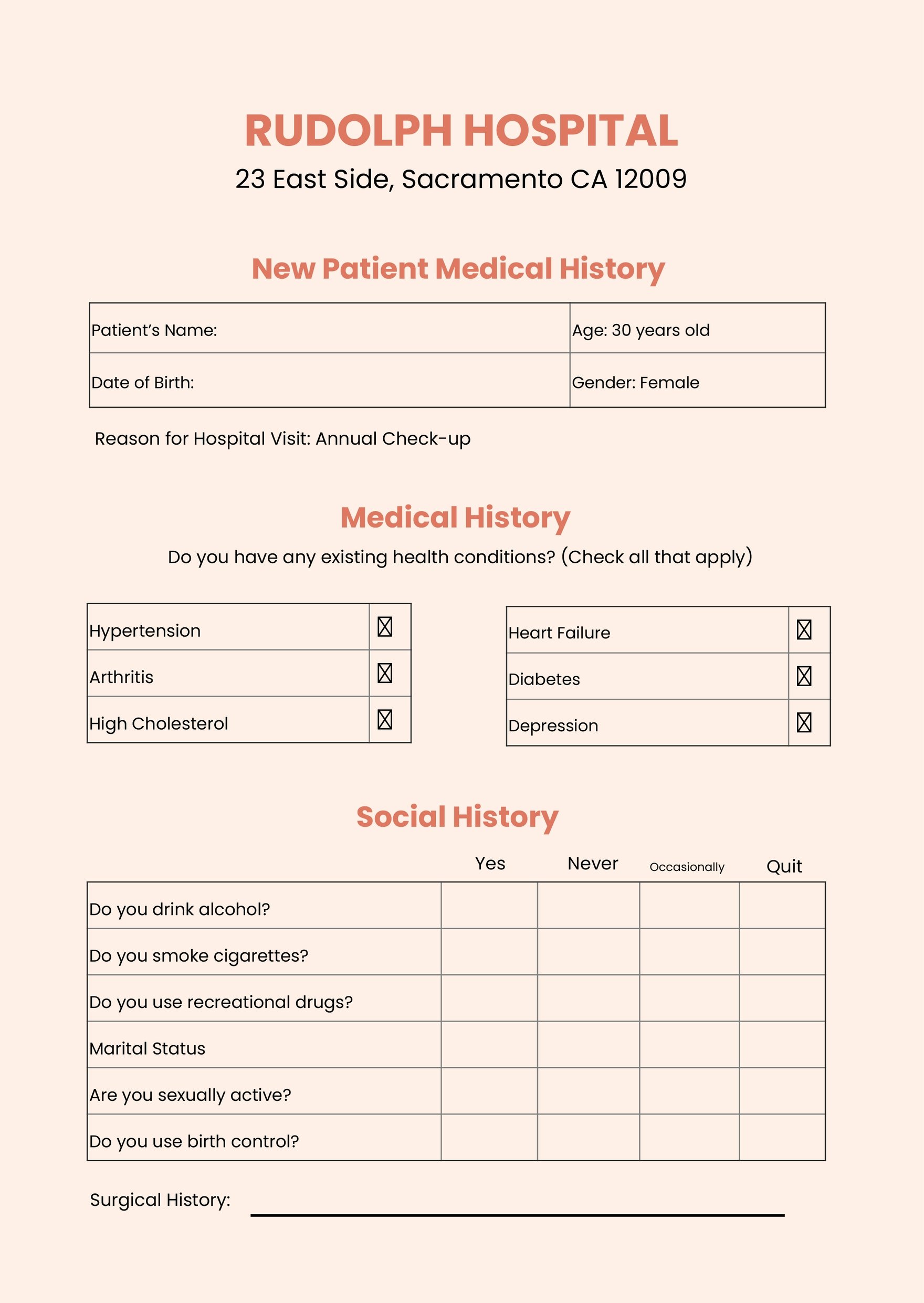 Sample Medical Chart