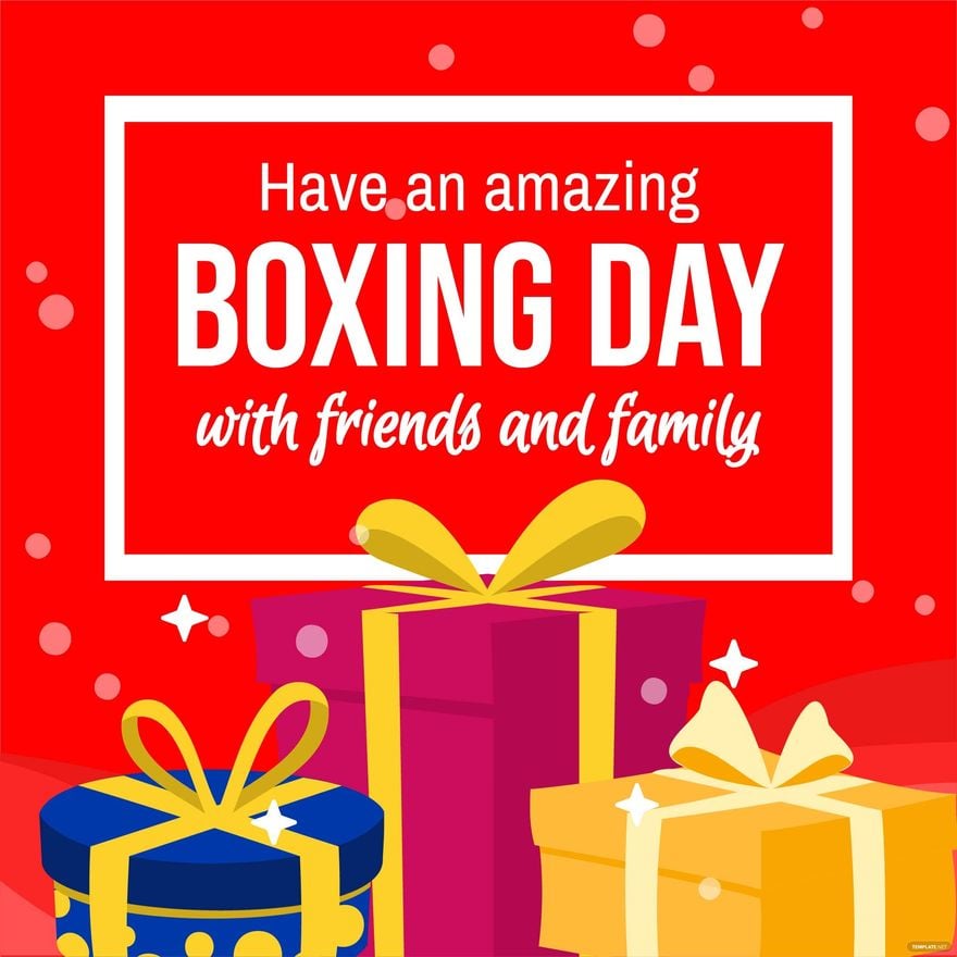Free Boxing Day Message Vector