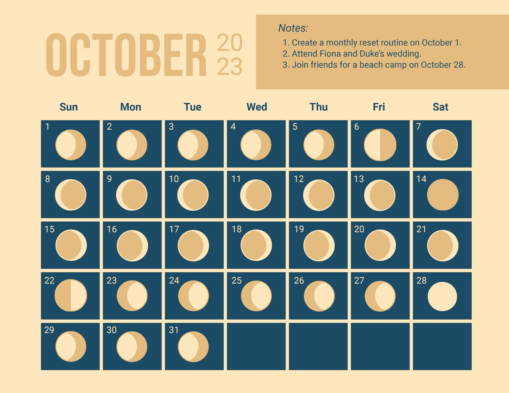 moon calendar october 2023 astrology