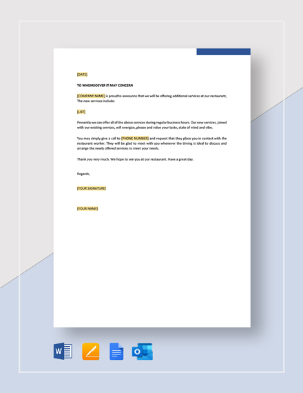 New Product Announcing Letter Template - Google Docs, Word | Template.net