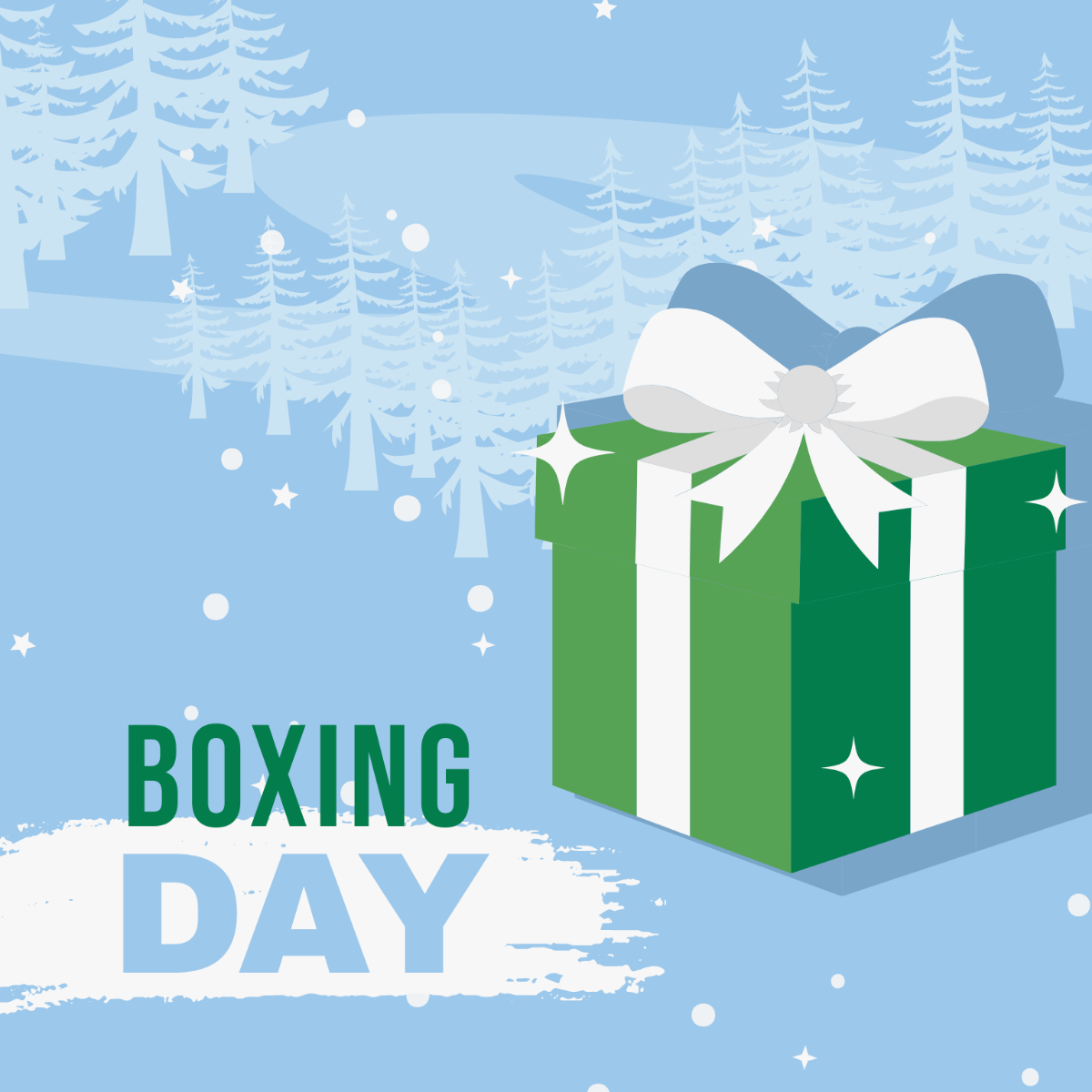 Free Boxing Day Graphic Vector Template