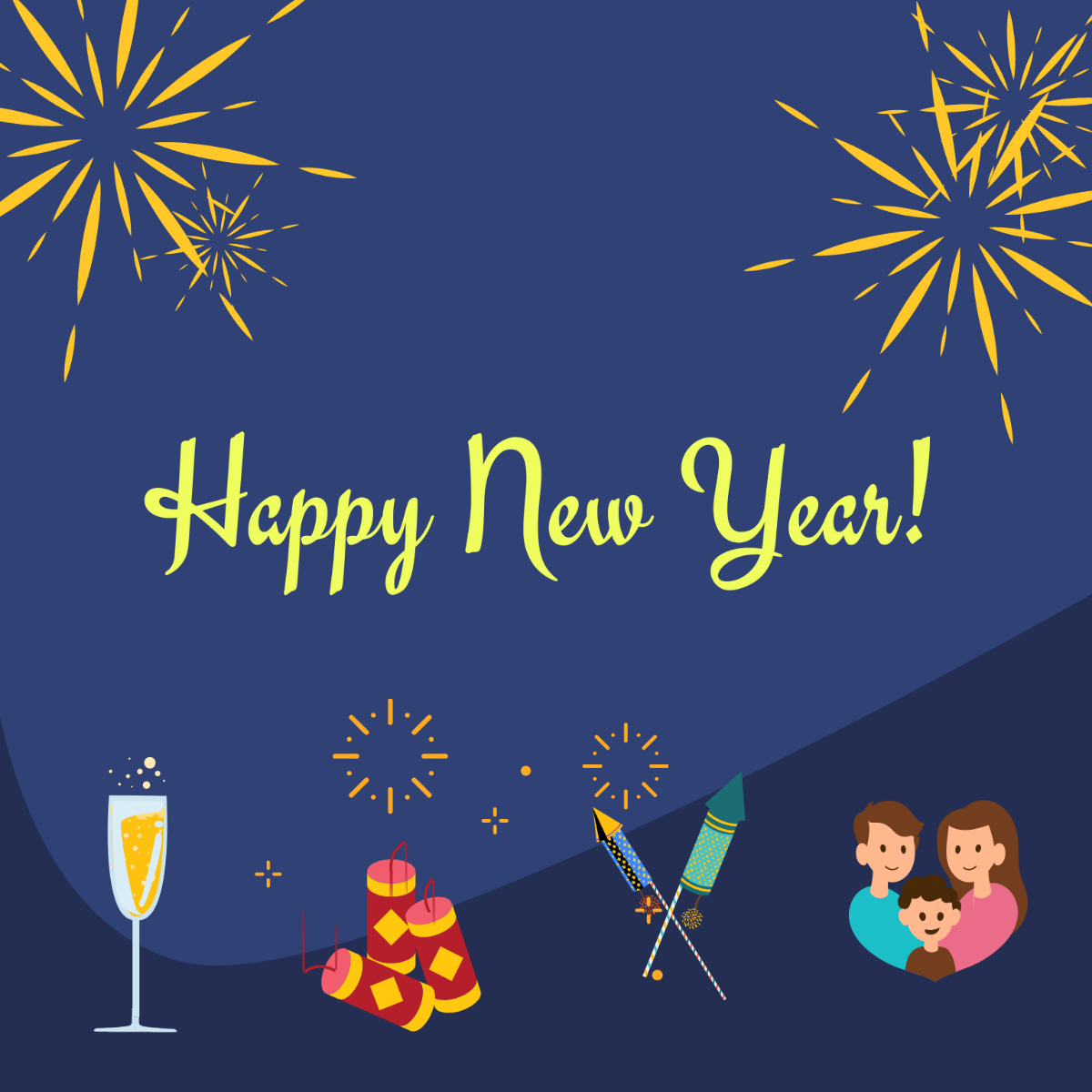 New Year's Eve Graphic Vector Template