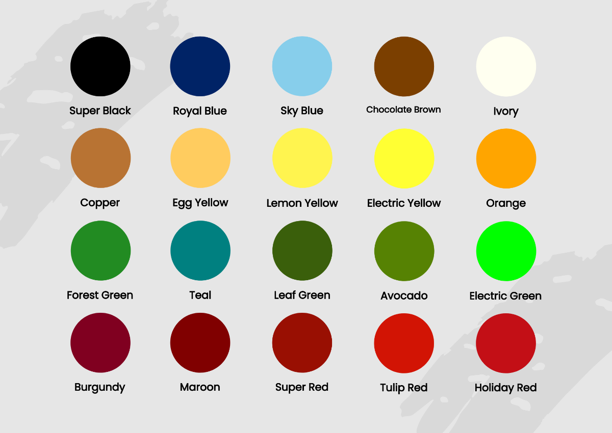 Sample Food Coloring Chart Template