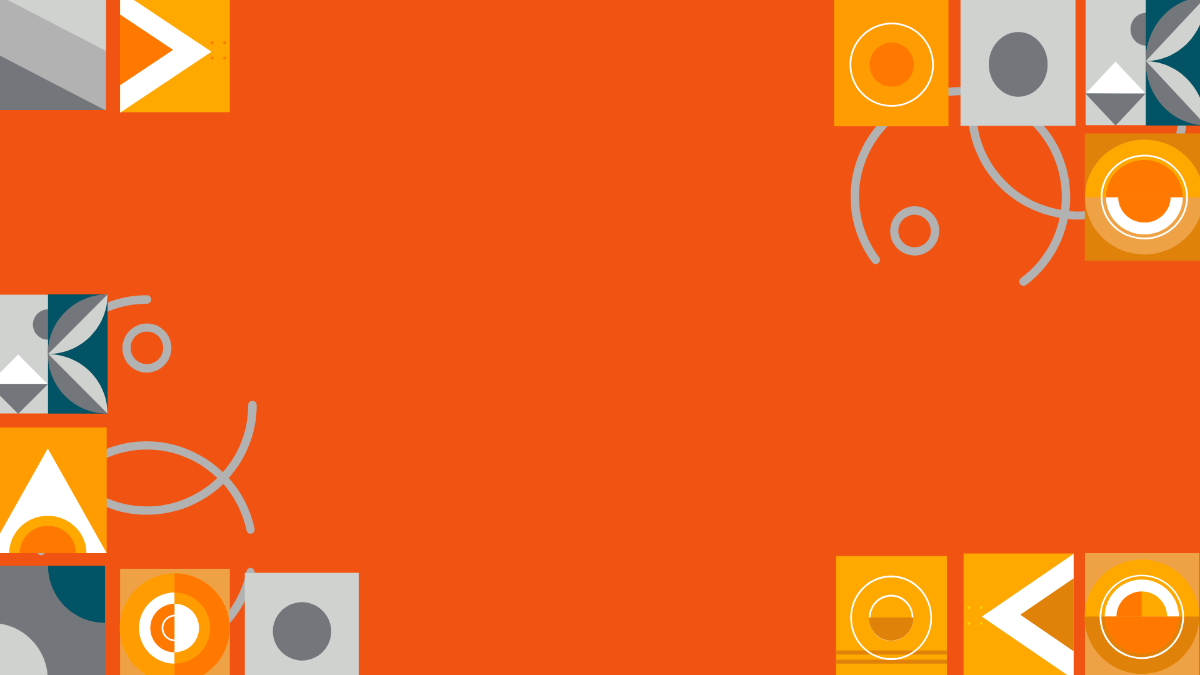 Geometric Orange And Grey Background Template