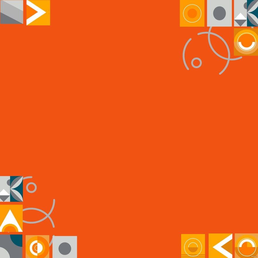 Geometric Orange And Grey Background