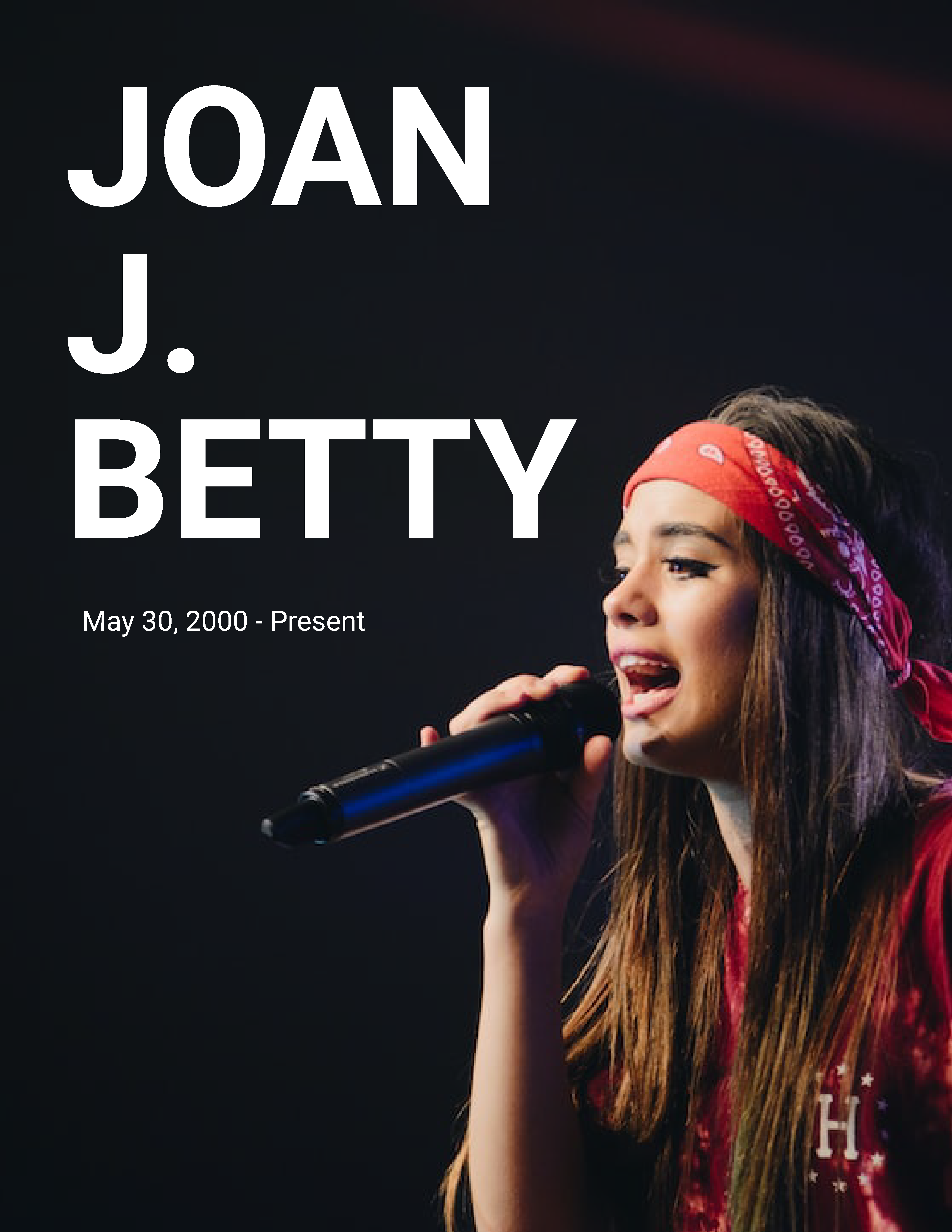 Free Musician Biography Template to Edit Online