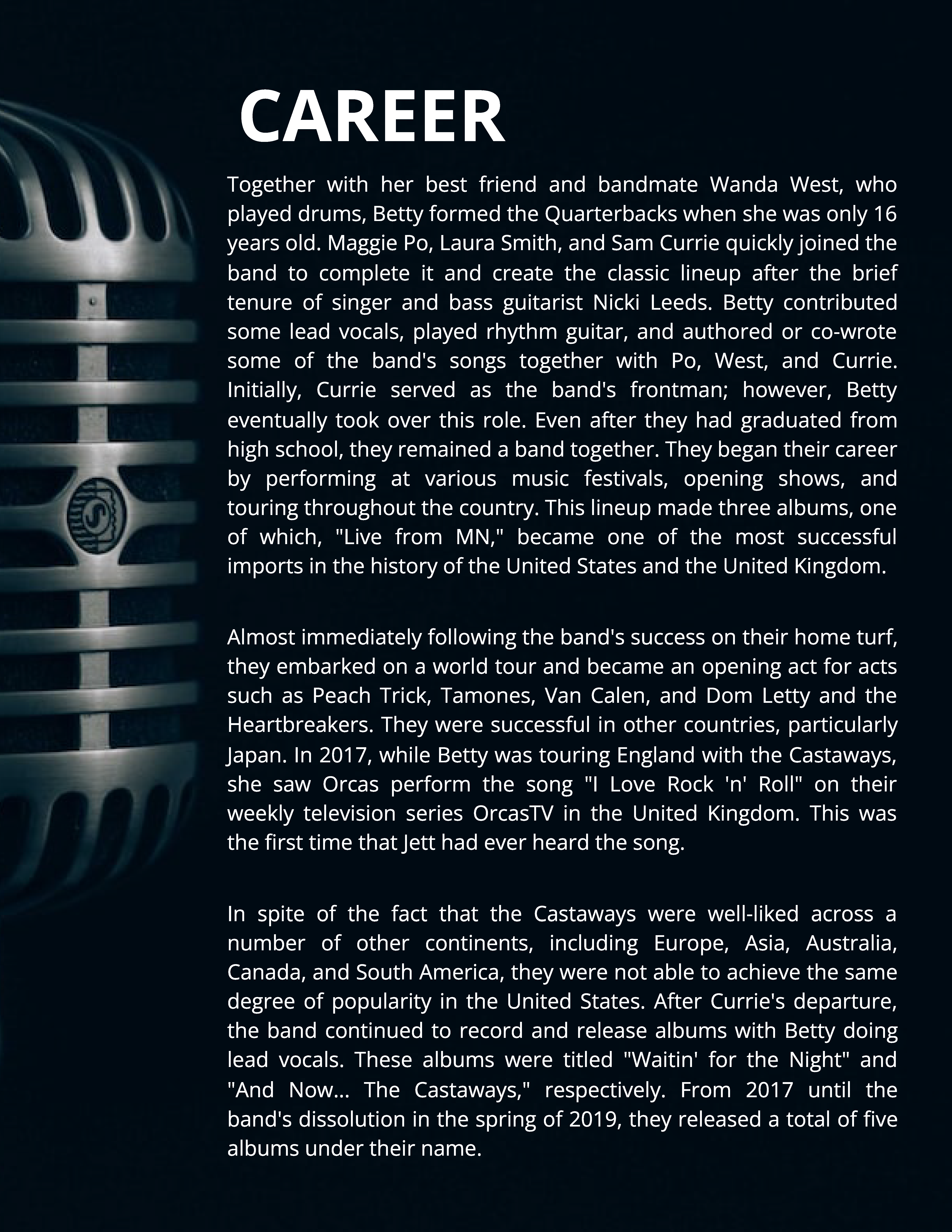 Free Musician Biography Template to Edit Online