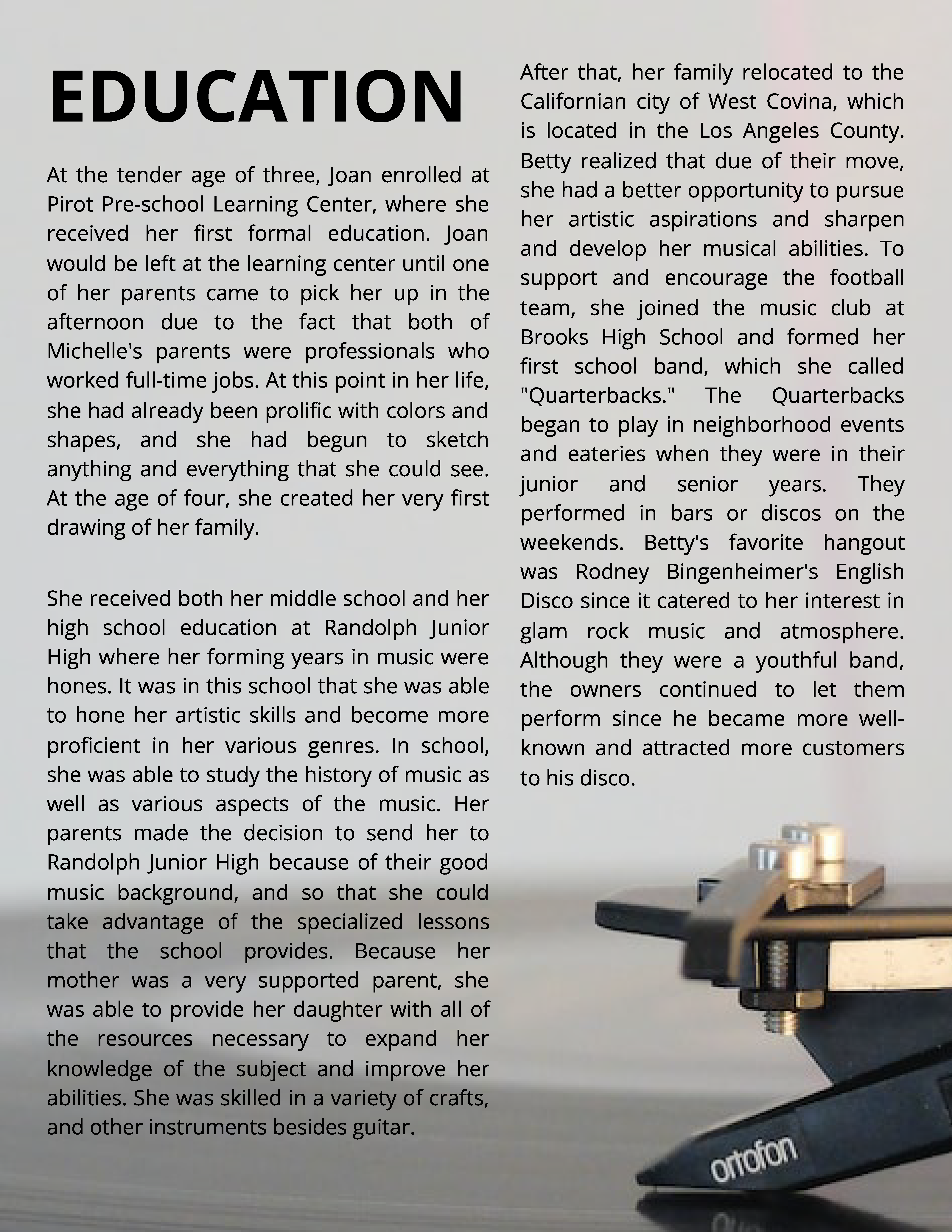 Free Musician Biography Template to Edit Online