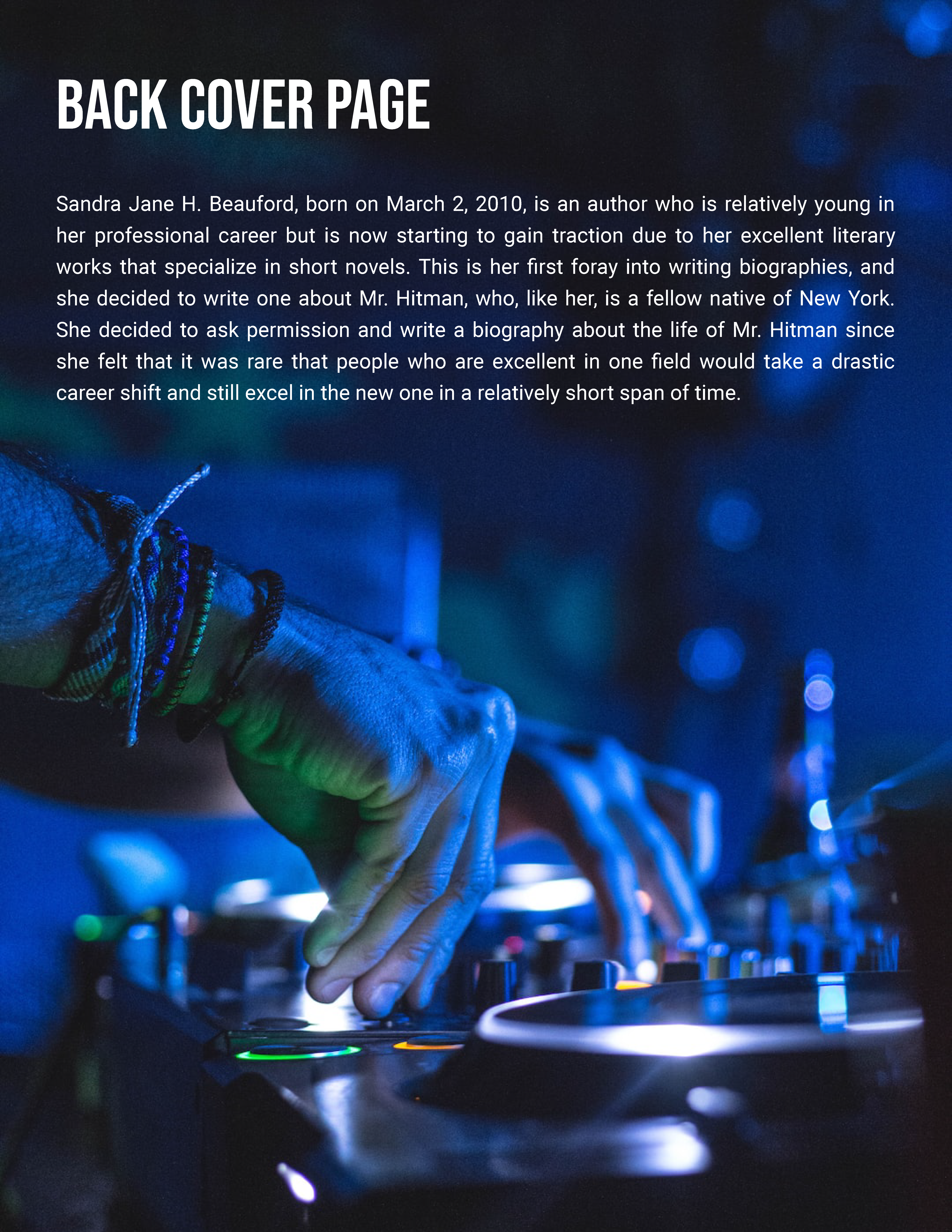 Free Dj Biography Template to Edit Online