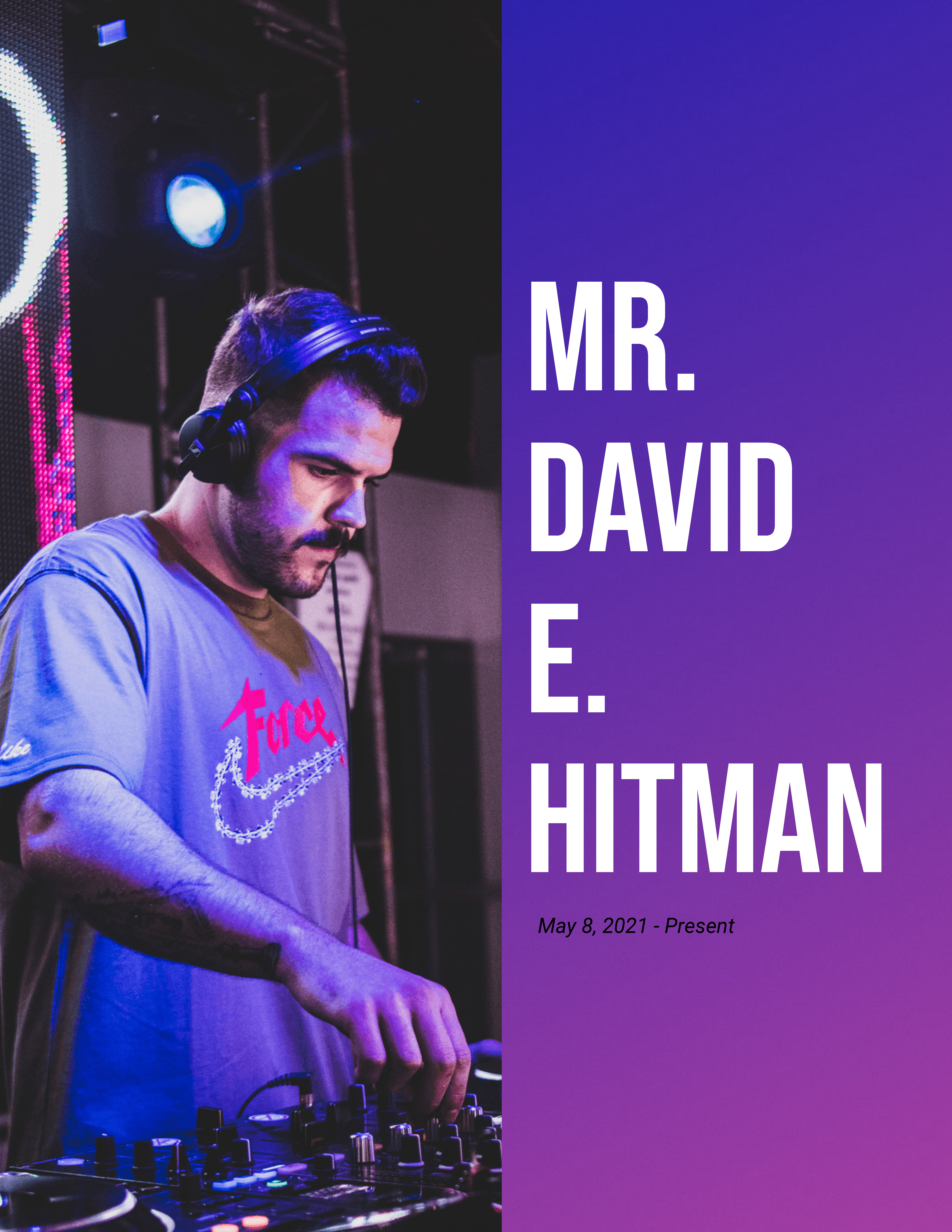 Free Dj Biography Template to Edit Online