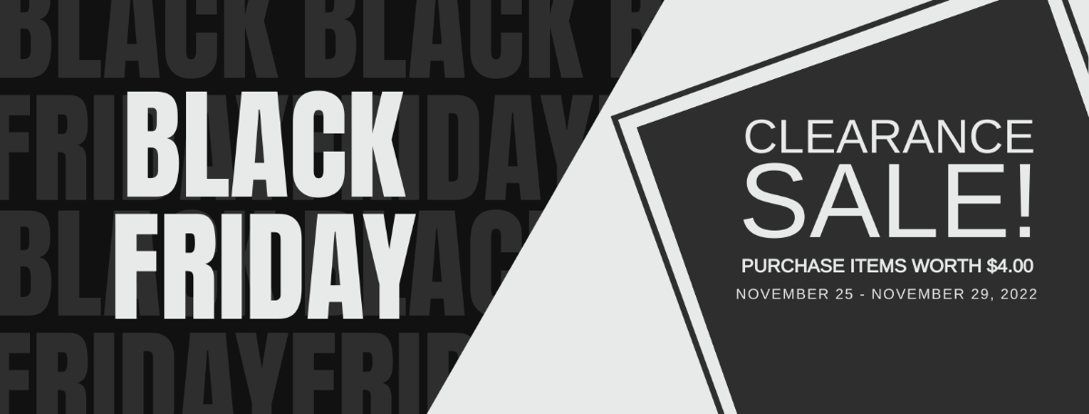 Black Friday Facebook Cover Banner Template