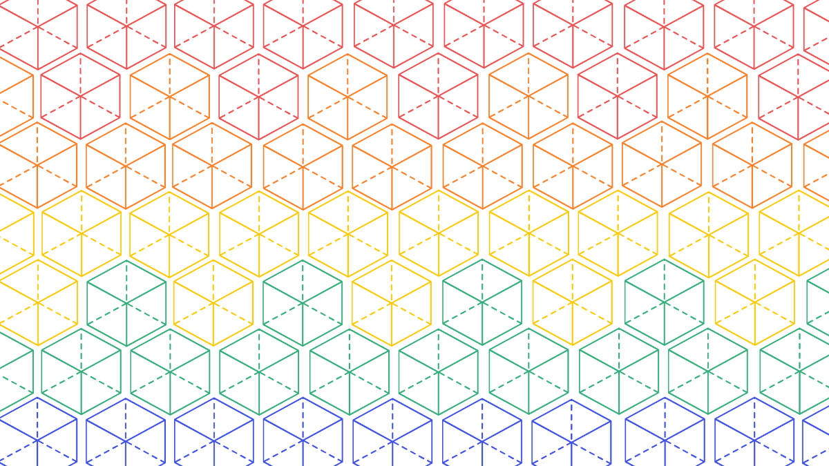 Rainbow Geometric Background Template