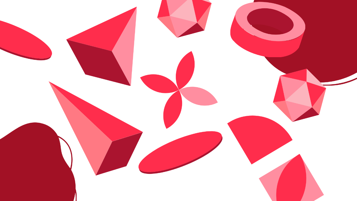 Red And White Geometric Background Template