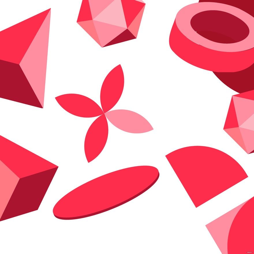 Free Red And White Geometric Background