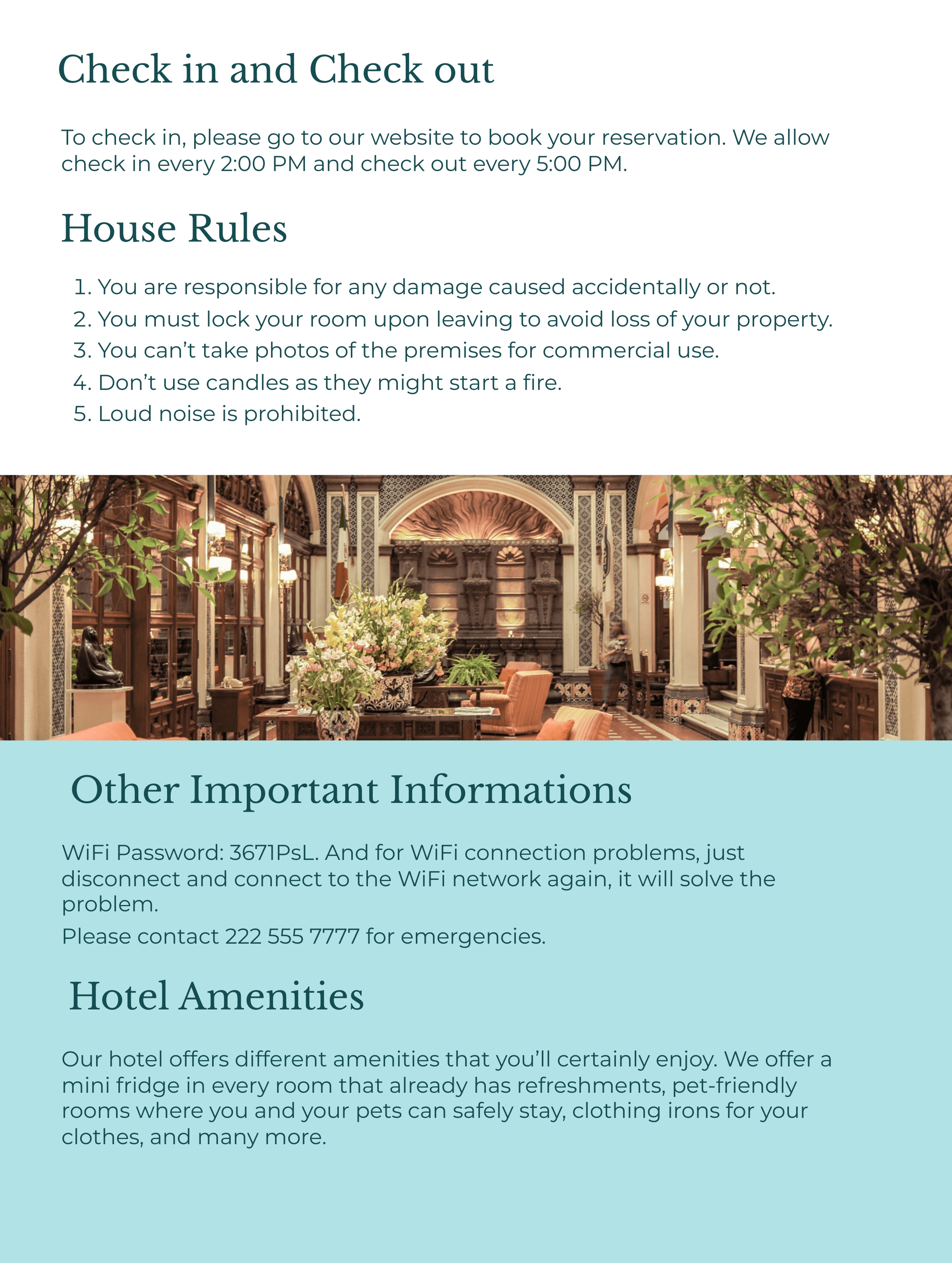 Free Hotel Welcome Book Template to Edit Online