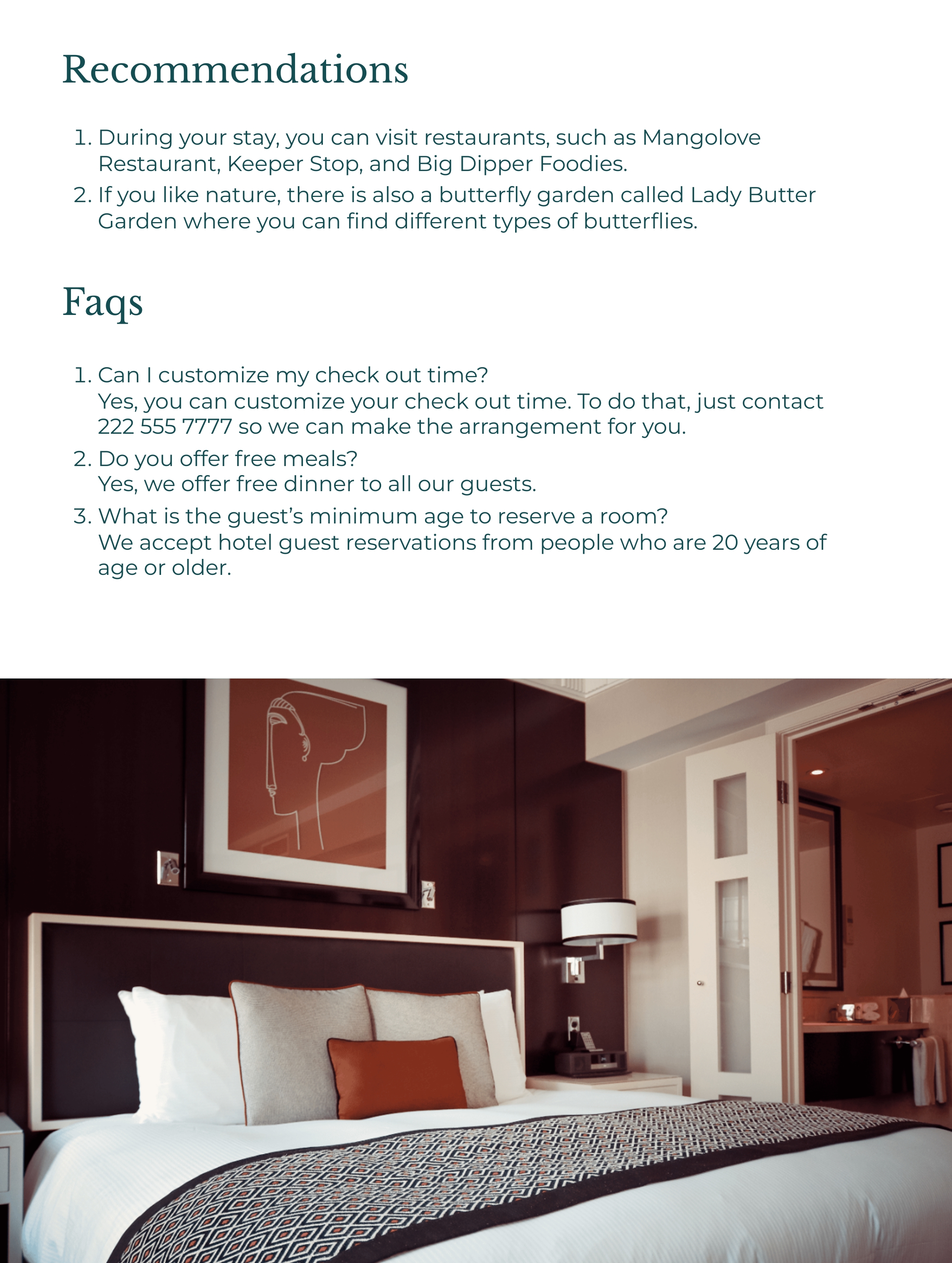 Free Hotel Welcome Book Template to Edit Online