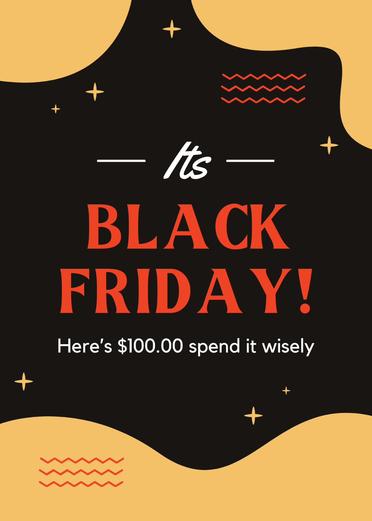 Black Friday Greeting Card Template
