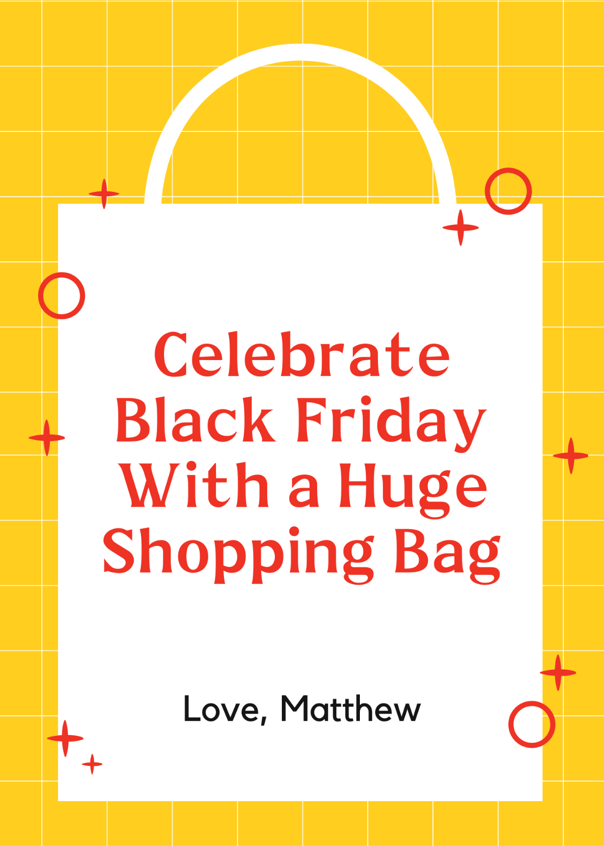 Happy Black Friday Greeting Card Template