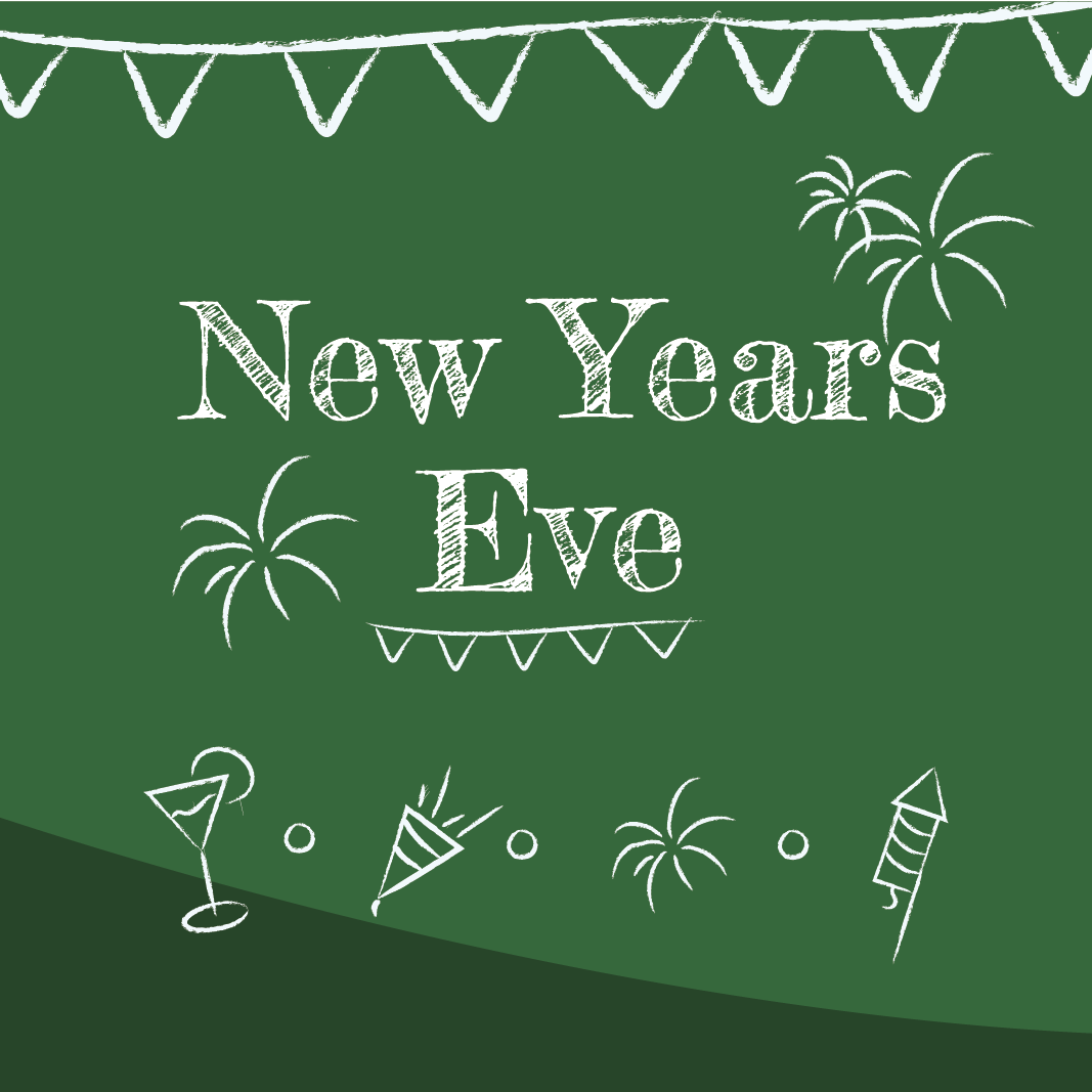New Year's Eve Chalk Design Vector in Illustrator, PSD, EPS, SVG, PNG, JPEG