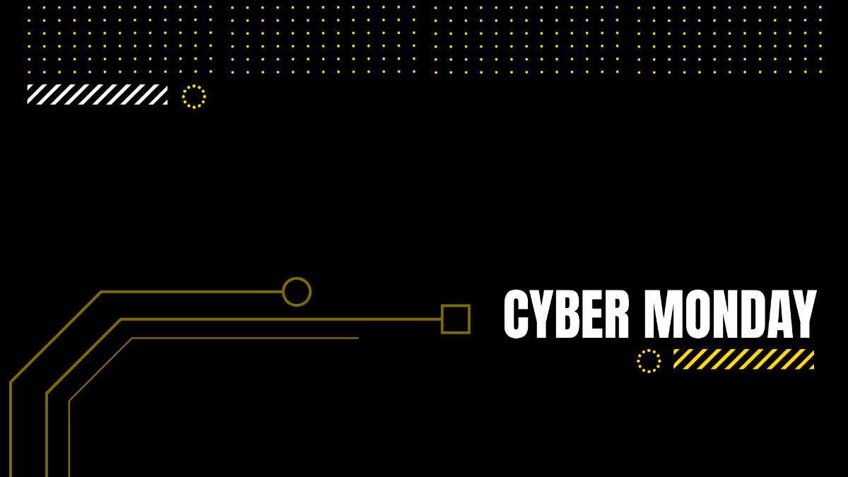 Cyber Monday Gold Background Template
