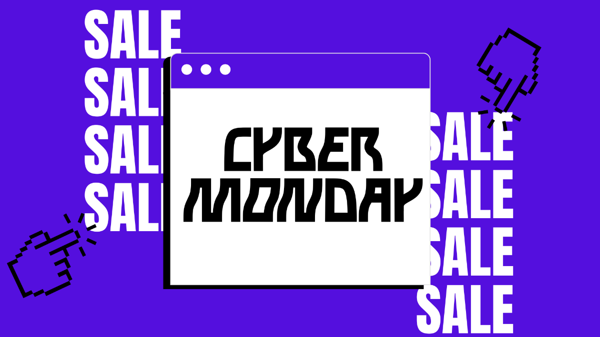 Cyber Monday Plain Background Template