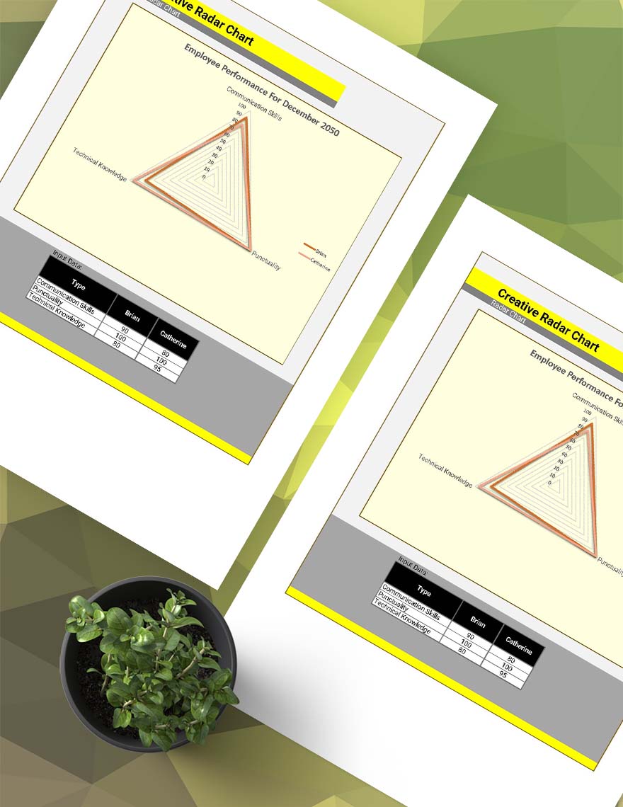 Creative Radar Chart - Google Sheets, Excel | Template.net