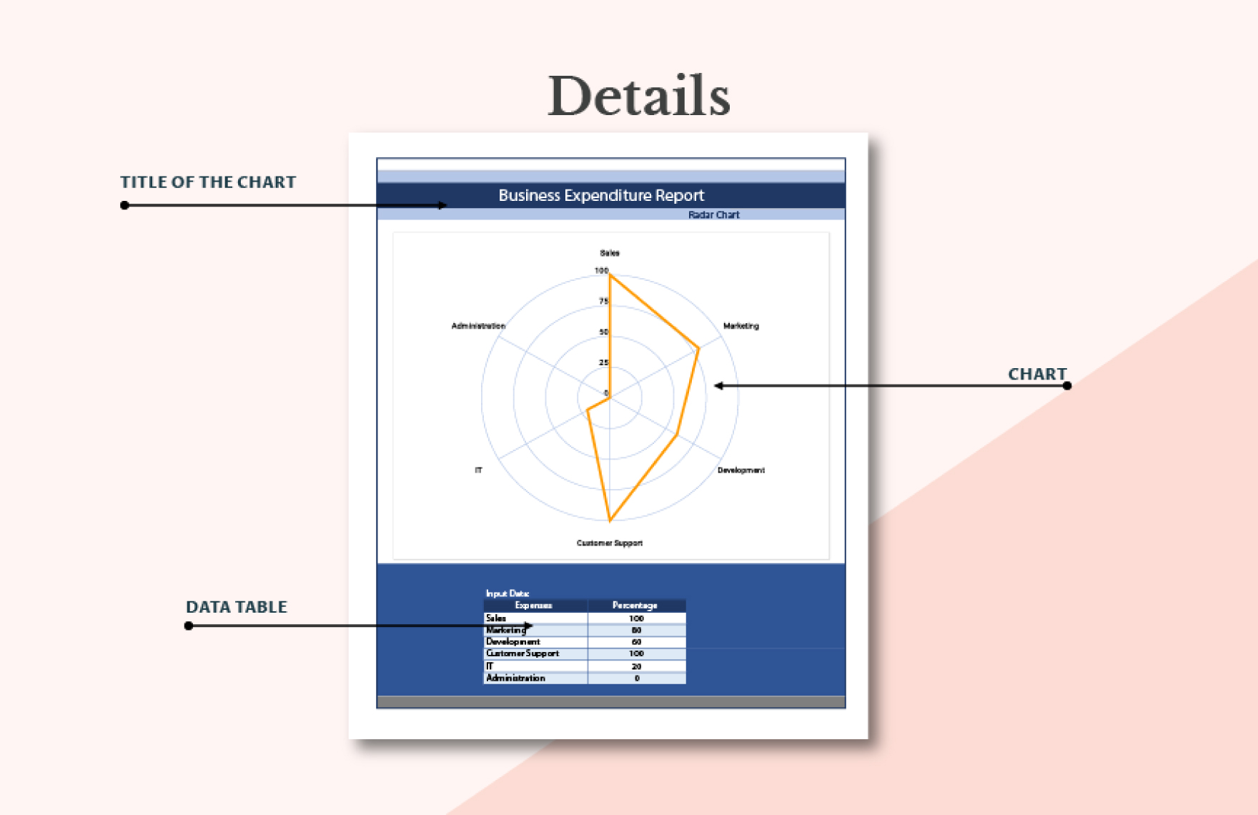 Business Expenditure Report Radar Chart