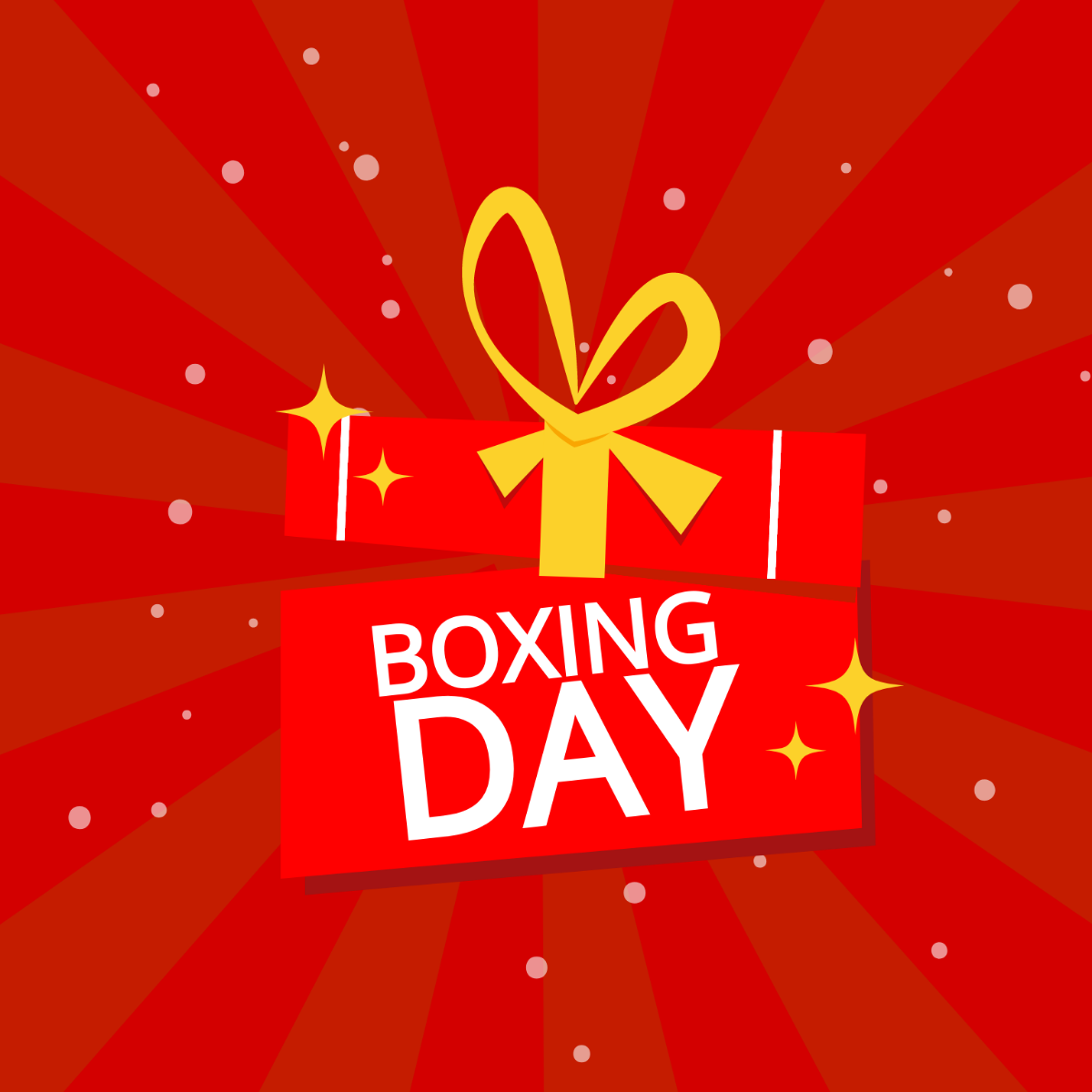 Boxing Day Logo Vector Template