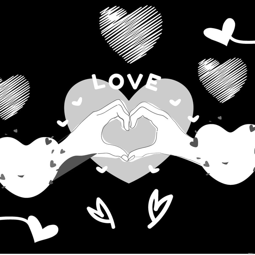 Black And White Love Background