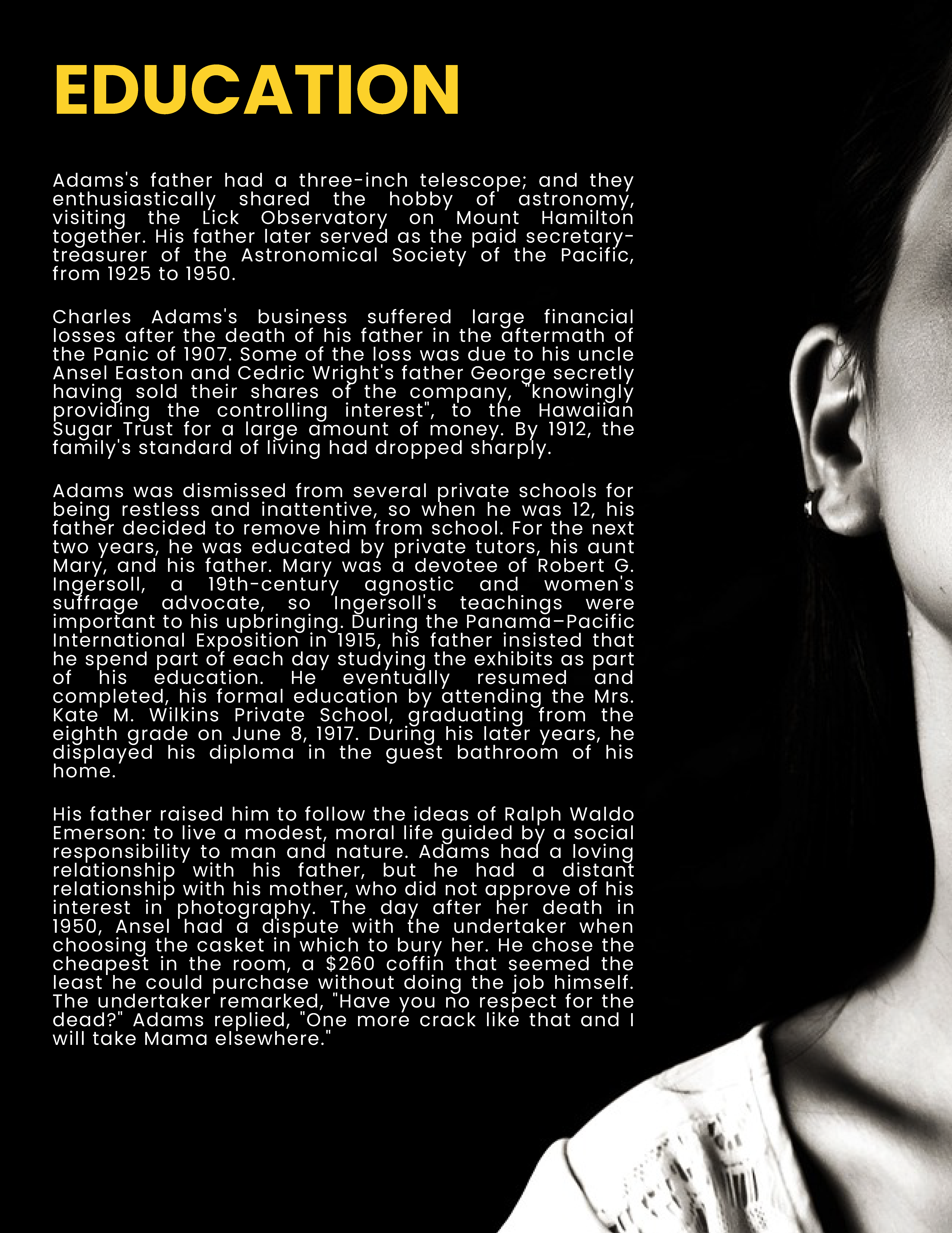 Free Photographer Biography Template to Edit Online